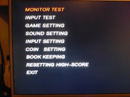 Taito Type X² - test menu (from KOF MIA)